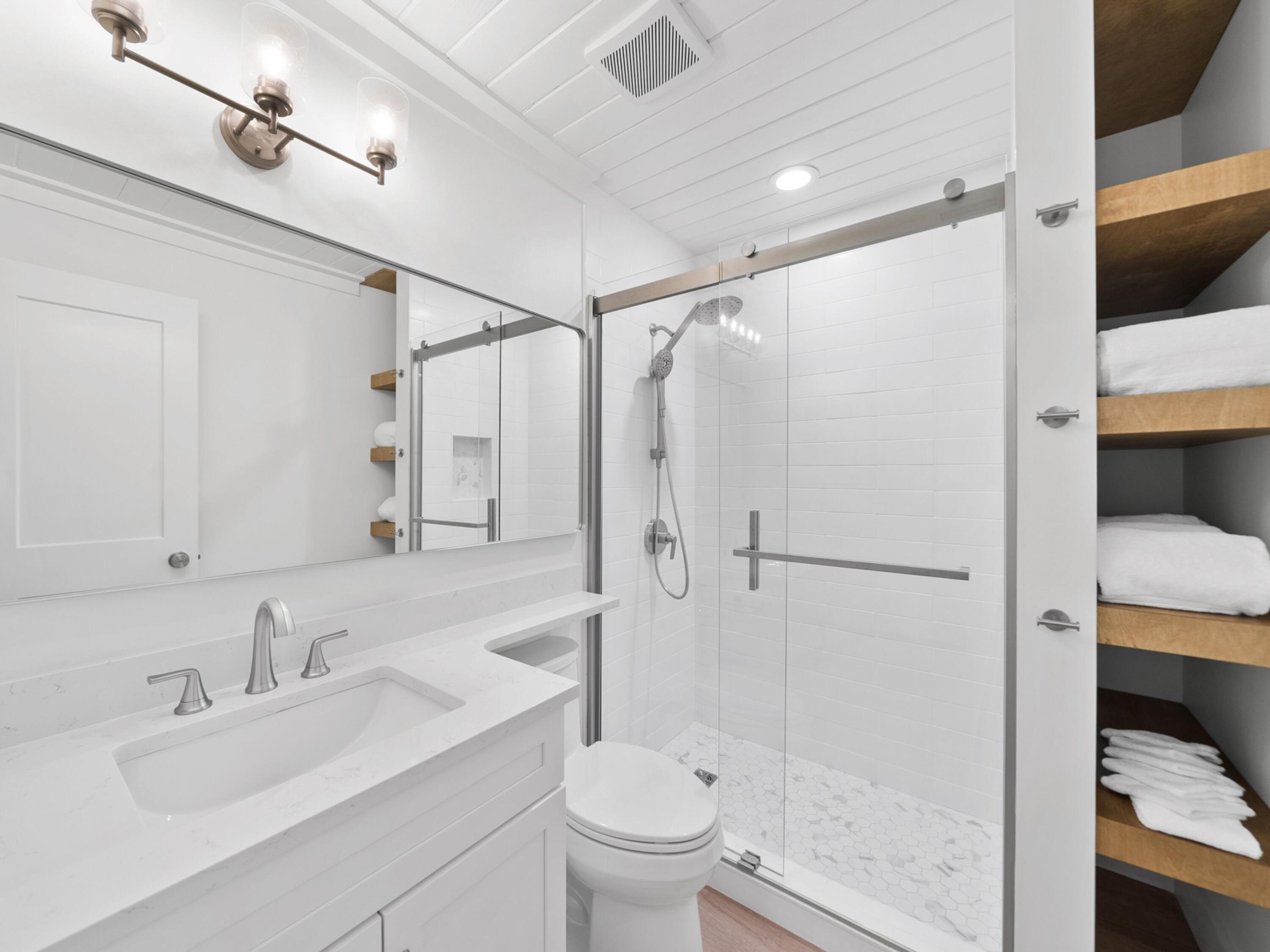 81 South Orange Street, Unit 205 Inlet Beach, FL 32461 - Photo 15 of 28 a bathroom with a sink toilet and shower