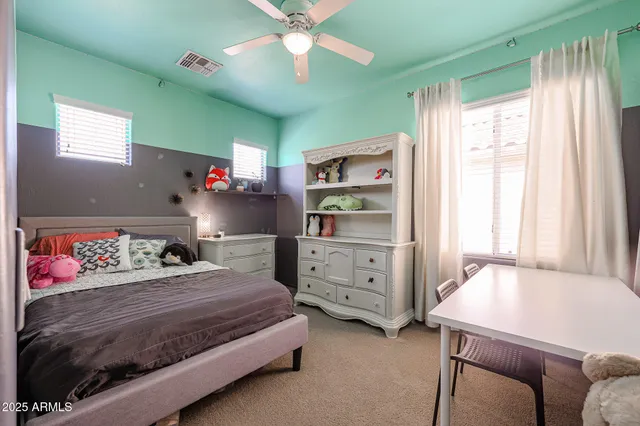 a view of a room with racks