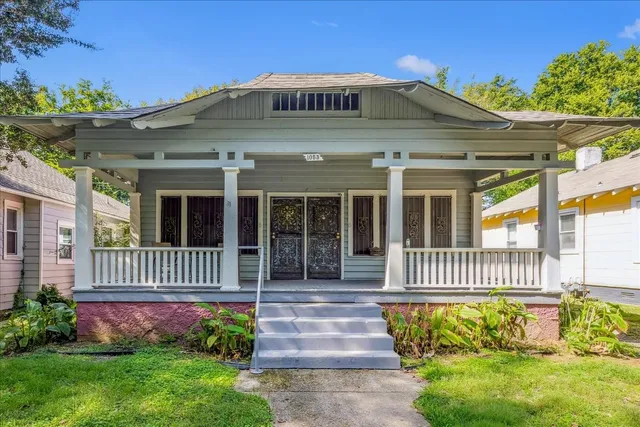 a front view of a house