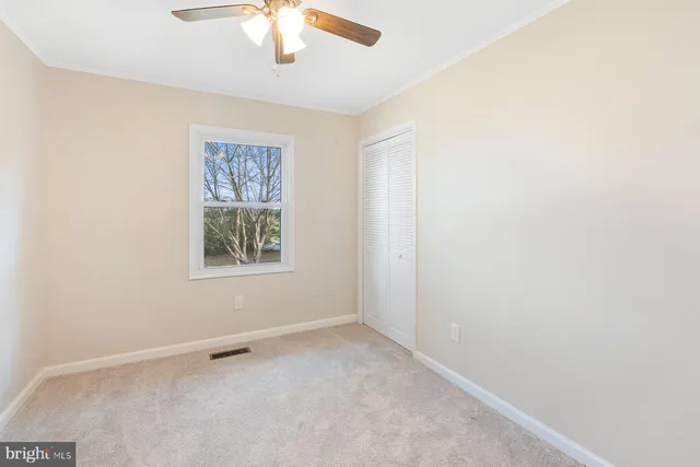 an empty room with a window