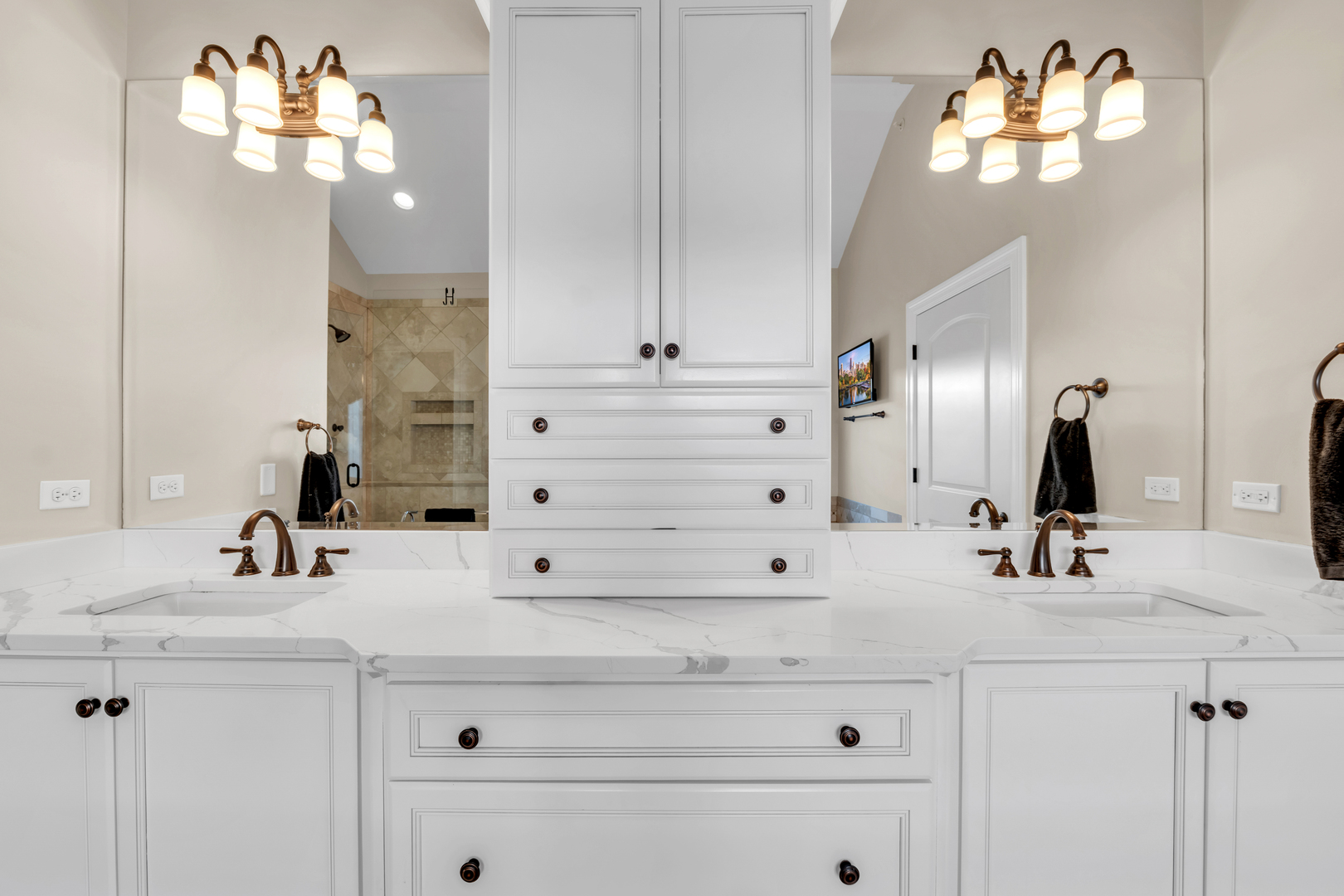 749 East Sunnyside Avenue Libertyville, IL 60048 - Photo 37 of 54 a bathroom with a sink vanity and a mirror