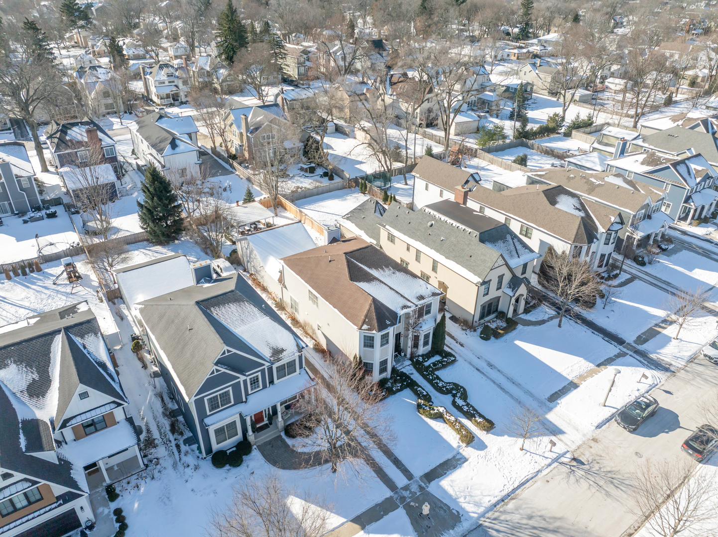 749 East Sunnyside Avenue Libertyville, IL 60048 - Photo 52 of 54 an aerial view of a house with a yard