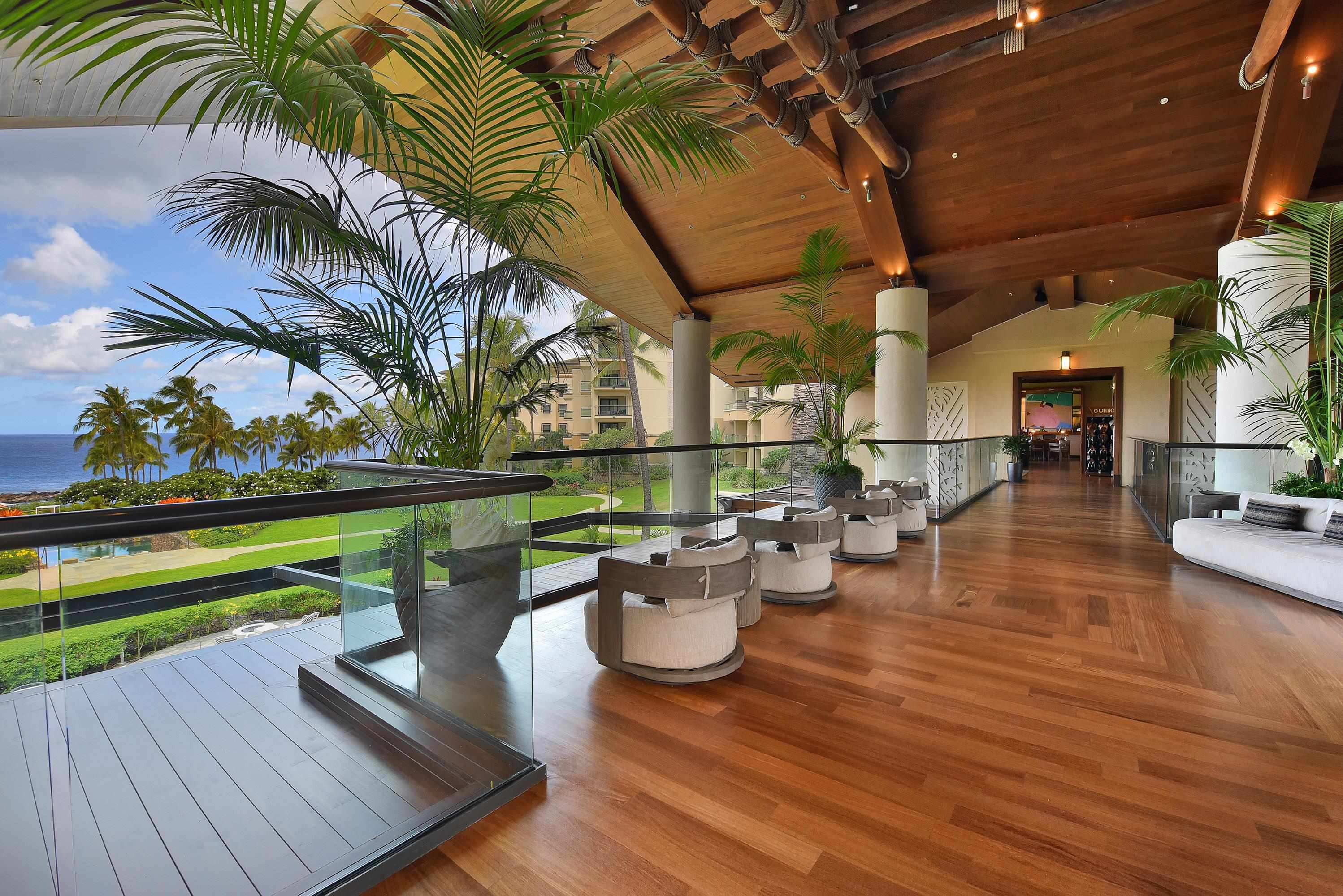 1 Bay Drive, Unit 5102 Lahaina, HI 96761 - Photo 44 of 50 a view of swimming pool with outdoor seating and plants