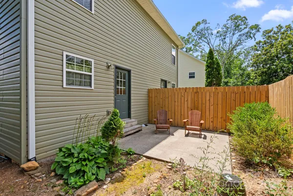 a backyard of a house