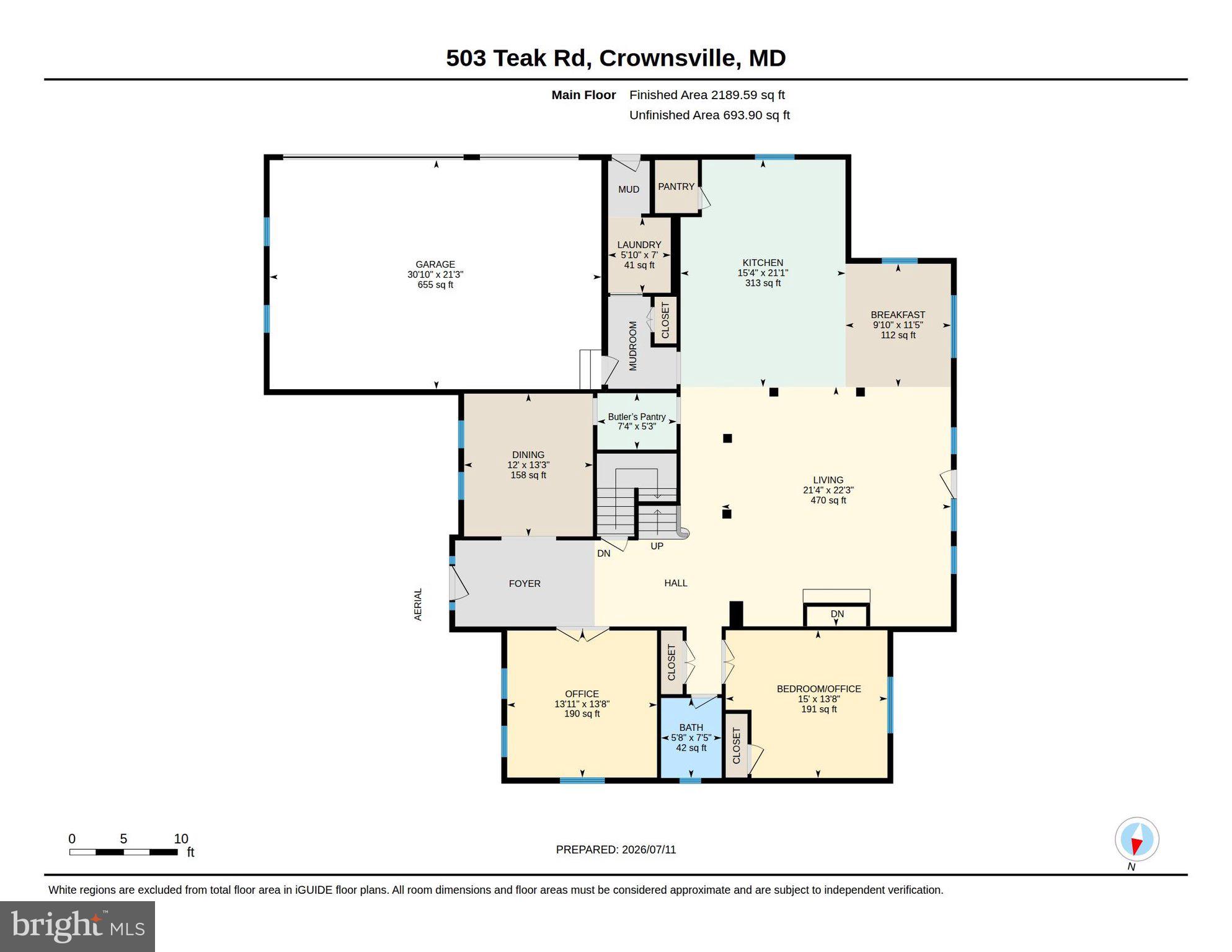 503 Teak Road Crownsville, MD 21032 - Photo 87 of 89 Floorplan Main Level