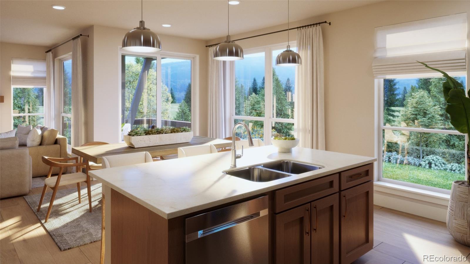 98 High Grove Loop Winter Park, CO 80482 - Photo 2 of 24 a kitchen with a sink a counter and chairs