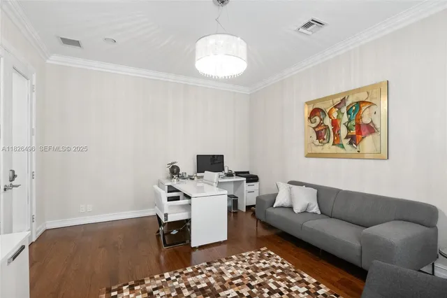 a living room with furniture and a couch