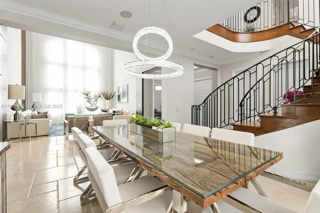 a view of a livingroom with furniture and a table