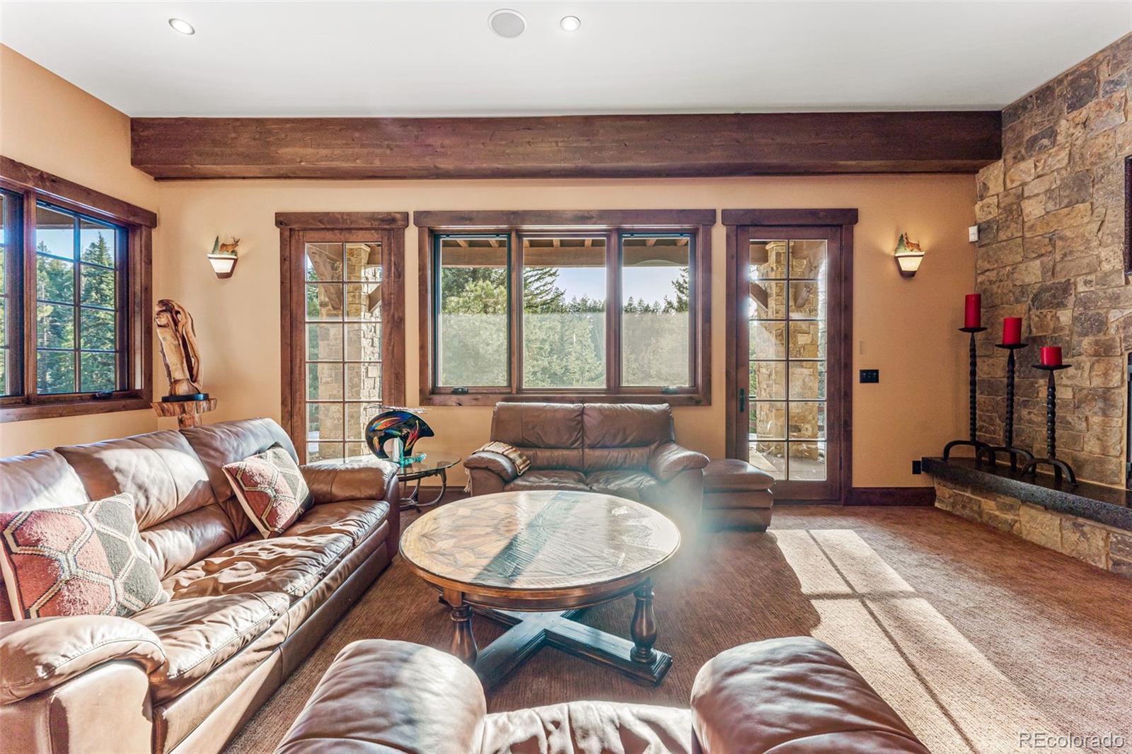 30 West Ranch Trail Morrison, CO 80465 - Photo 28 of 50 a living room with furniture chess board and a large window