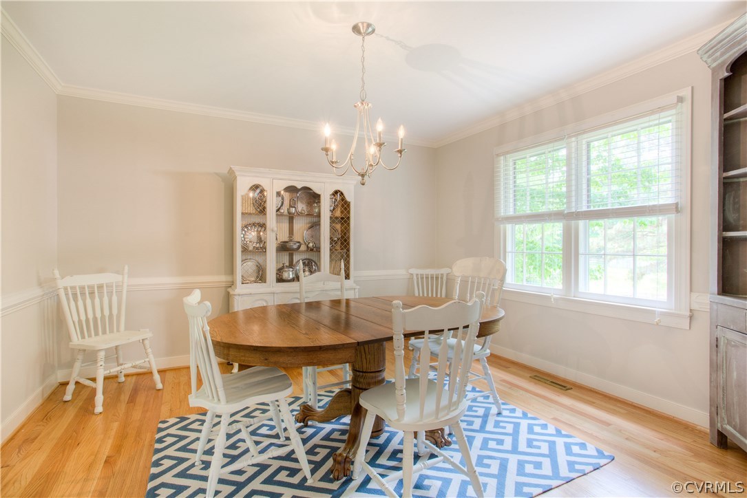 13641 Glendower Road Midlothian, VA 23113 - Photo 9 of 38 a view of a dining room with furniture and wooden floor