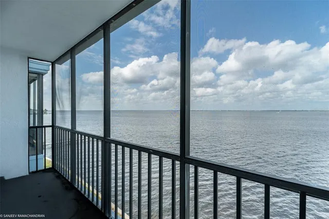 a view of a glass door