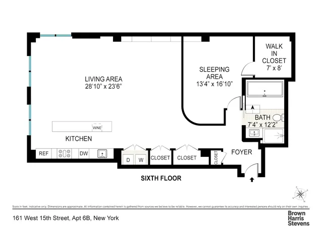 $1,625,000 | 161 West 15th Street, Unit 6B | Chelsea