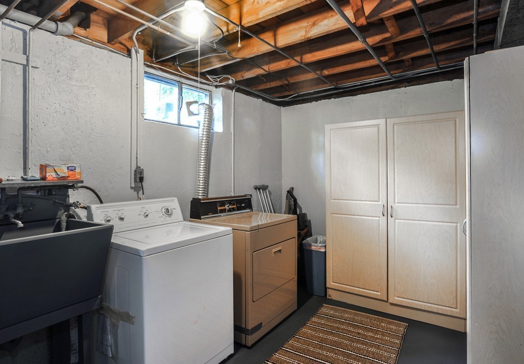 86 Edgemere Road Boston, MA 02132 - Photo 16 of 23 a utility room with dryer and washer