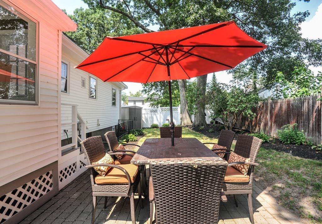 86 Edgemere Road Boston, MA 02132 - Photo 21 of 23 a patio with tables and chairs
