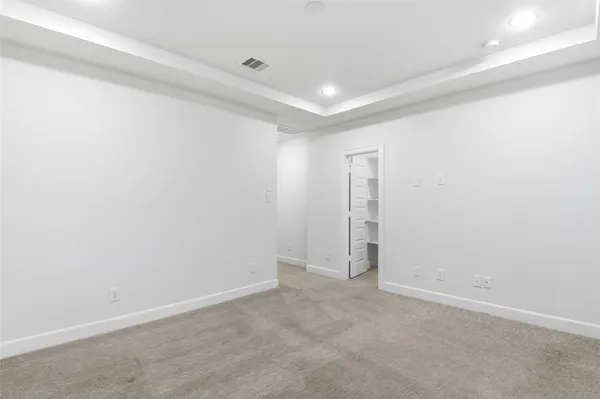 an empty room with an entryway