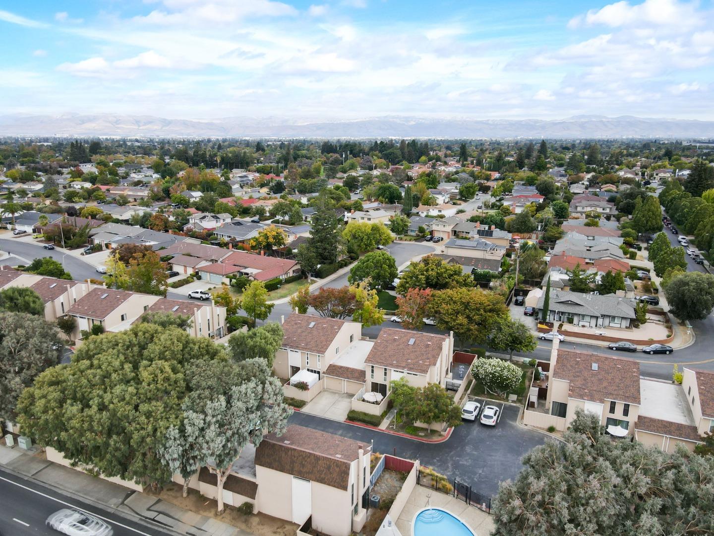 1653 Albatross Drive Sunnyvale, CA 94087 - Photo 42 of 44 an aerial view of a city with lots of residential buildings