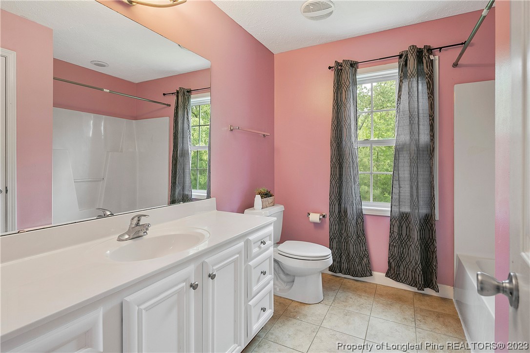 250 Pender Road Spring Lake, NC 28390 - Photo 36 of 50 a bathroom with a sink a toilet and a mirror