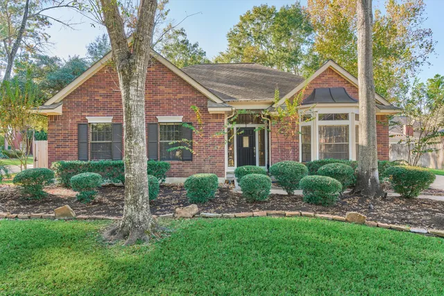 a view of a yard in front of house
