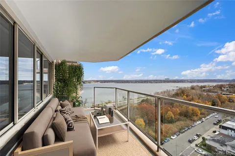 a view of an ocean from a balcony