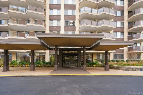 a view of a building with a balcony