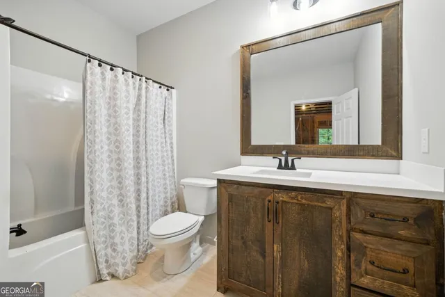 a house view with a garden space