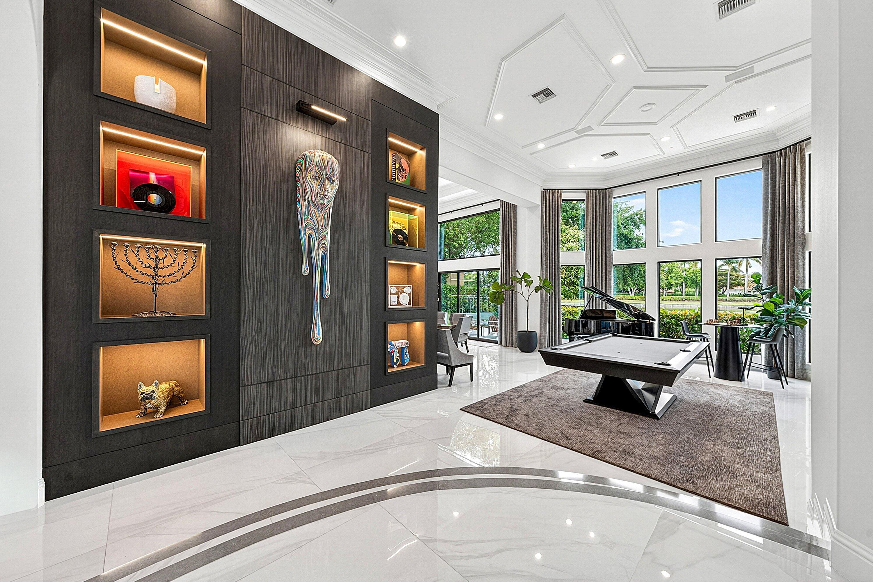3633 Carlton Place Boca Raton, FL 33496 - Photo 34 of 99 a living room with furniture and a flat screen tv