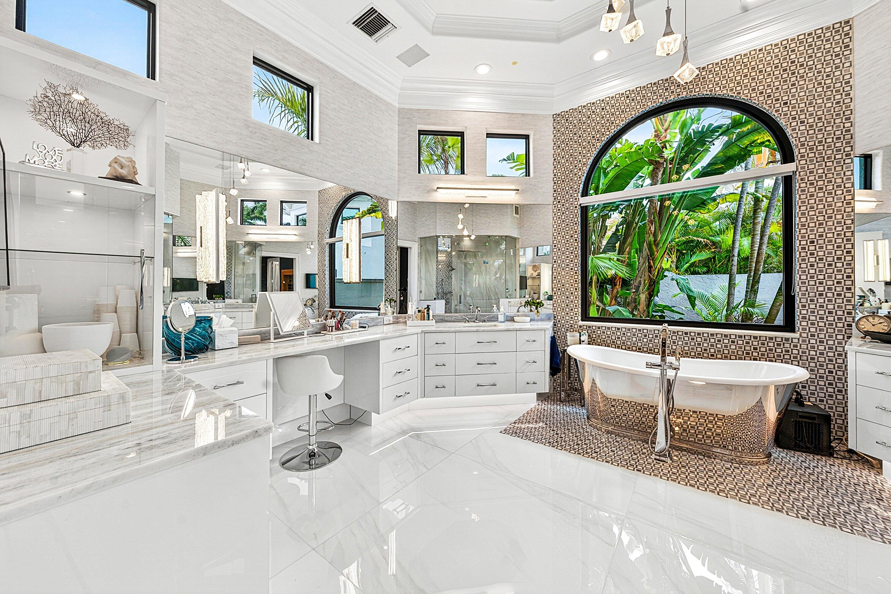 3633 Carlton Place Boca Raton, FL 33496 - Photo 41 of 99 a living room with furniture a large window and garden view