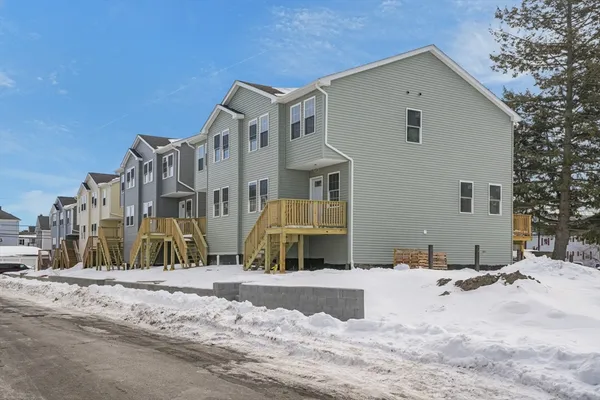 a view of large building with a yard
