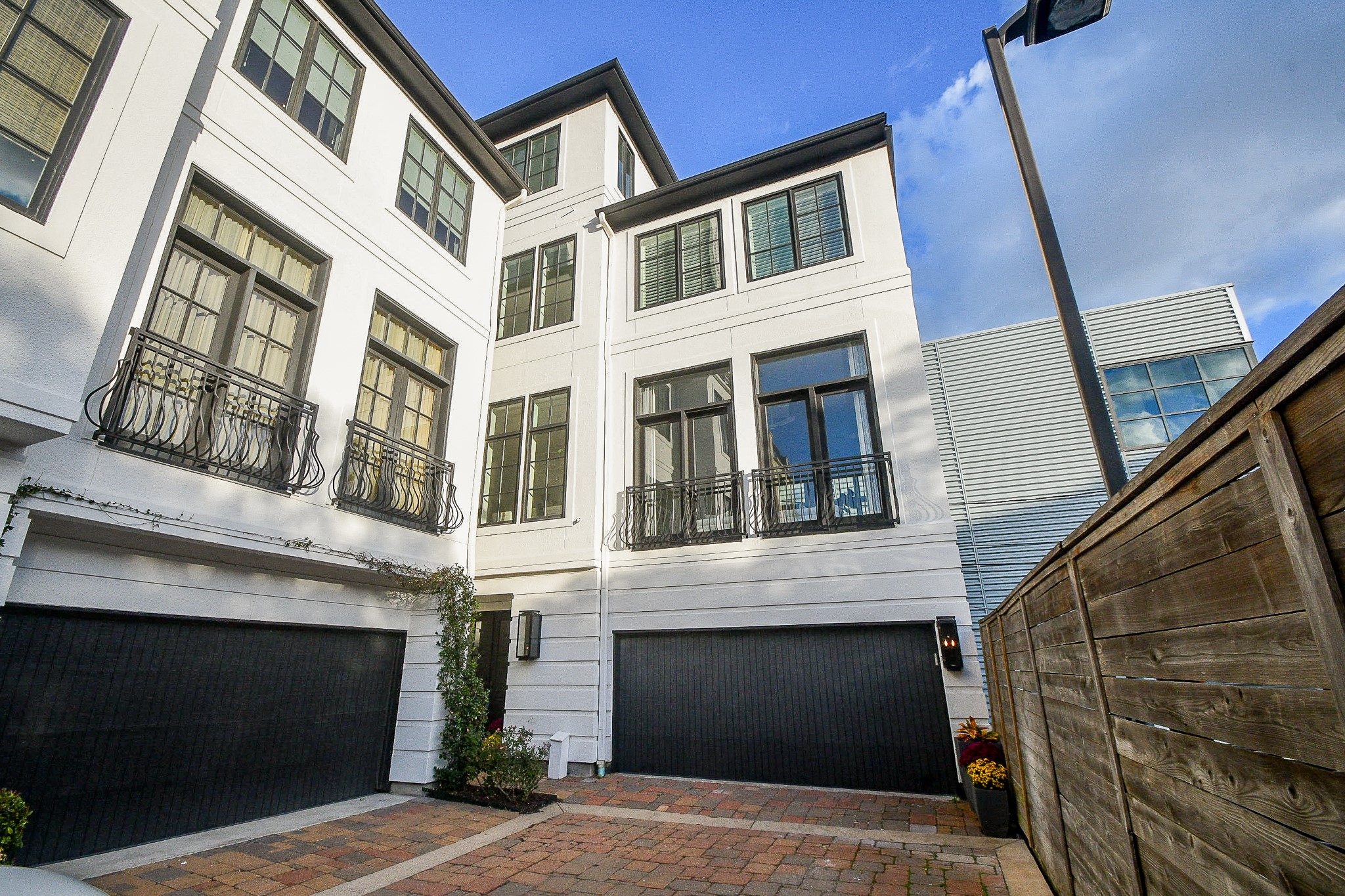 a front view of a building