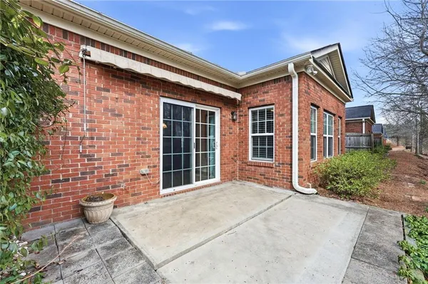 a view of outdoor space with seating space