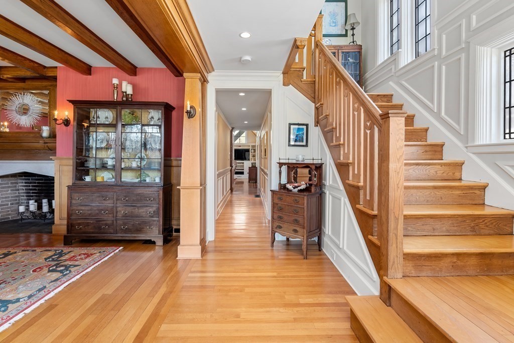 165 Fair Oaks Park Needham, MA 02492 - Photo 2 of 28 a view of entryway and hall with wooden floor