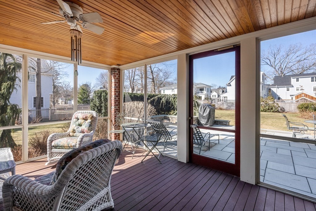165 Fair Oaks Park Needham, MA 02492 - Photo 21 of 28 a balcony with furniture and wooden floor