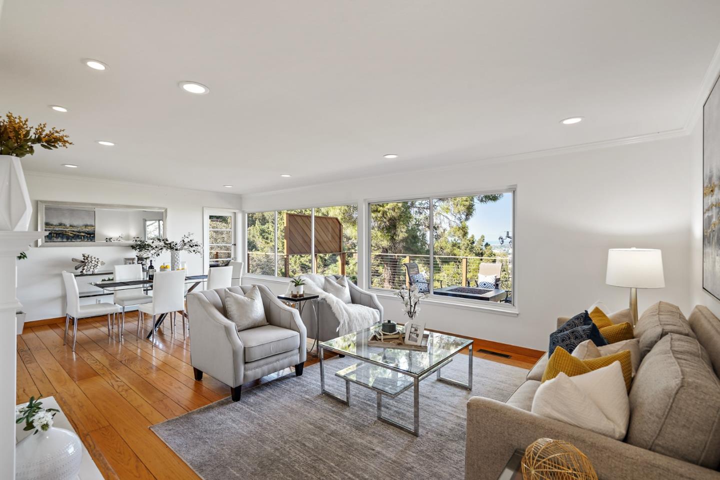 22 Del Rey Court San Carlos, CA 94070 - Photo 11 of 47 a living room with furniture and a large window