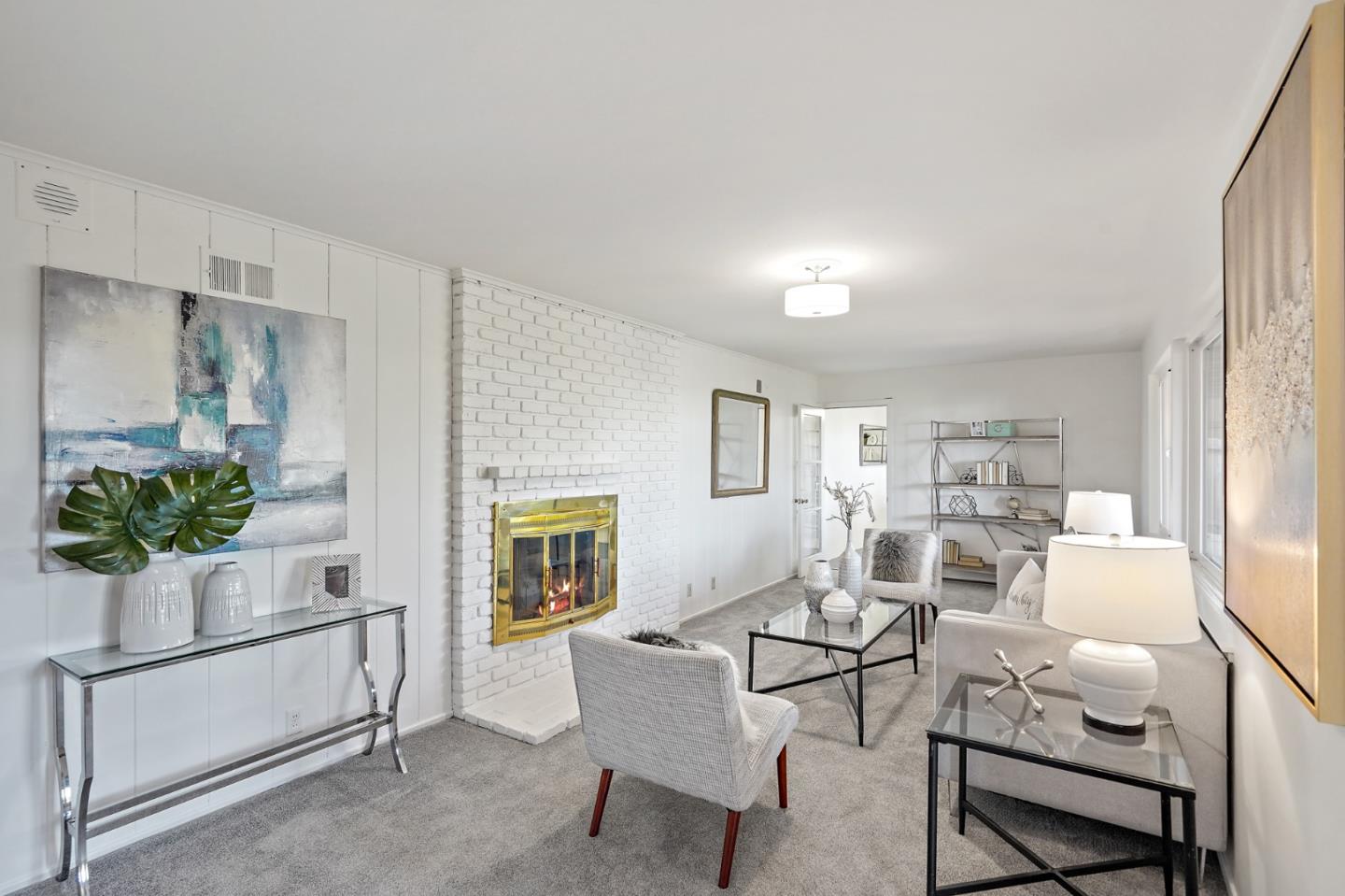 22 Del Rey Court San Carlos, CA 94070 - Photo 30 of 47 a view of a dining room with furniture and a potted plant