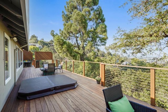 a outdoor living space with furniture and garden view