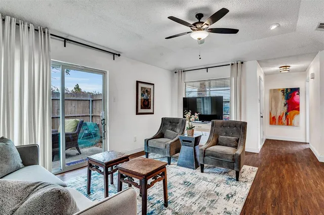 a view of outdoor space with seating