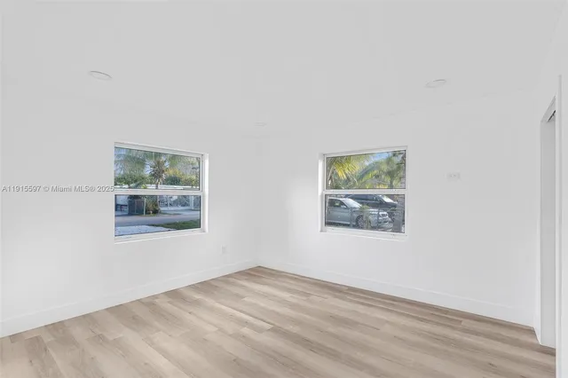 an empty room with a window