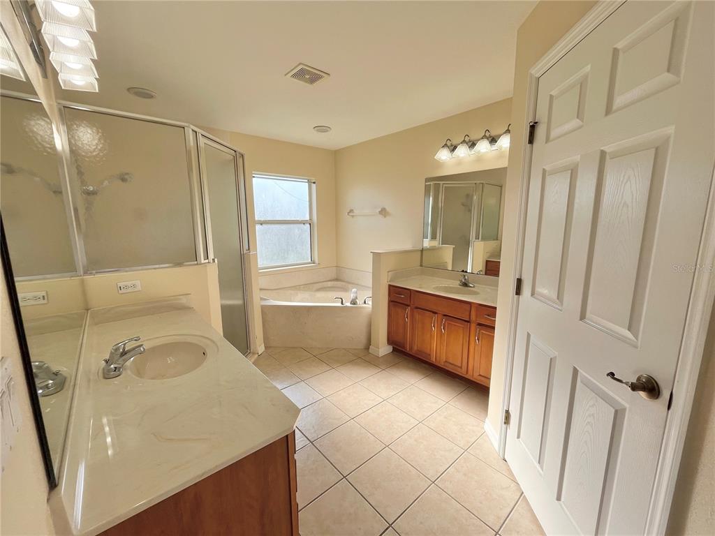 4420 Southwest 100th Street Ocala, FL 34476 - Photo 17 of 22 a bathroom with a sink mirror vanity and bathtub