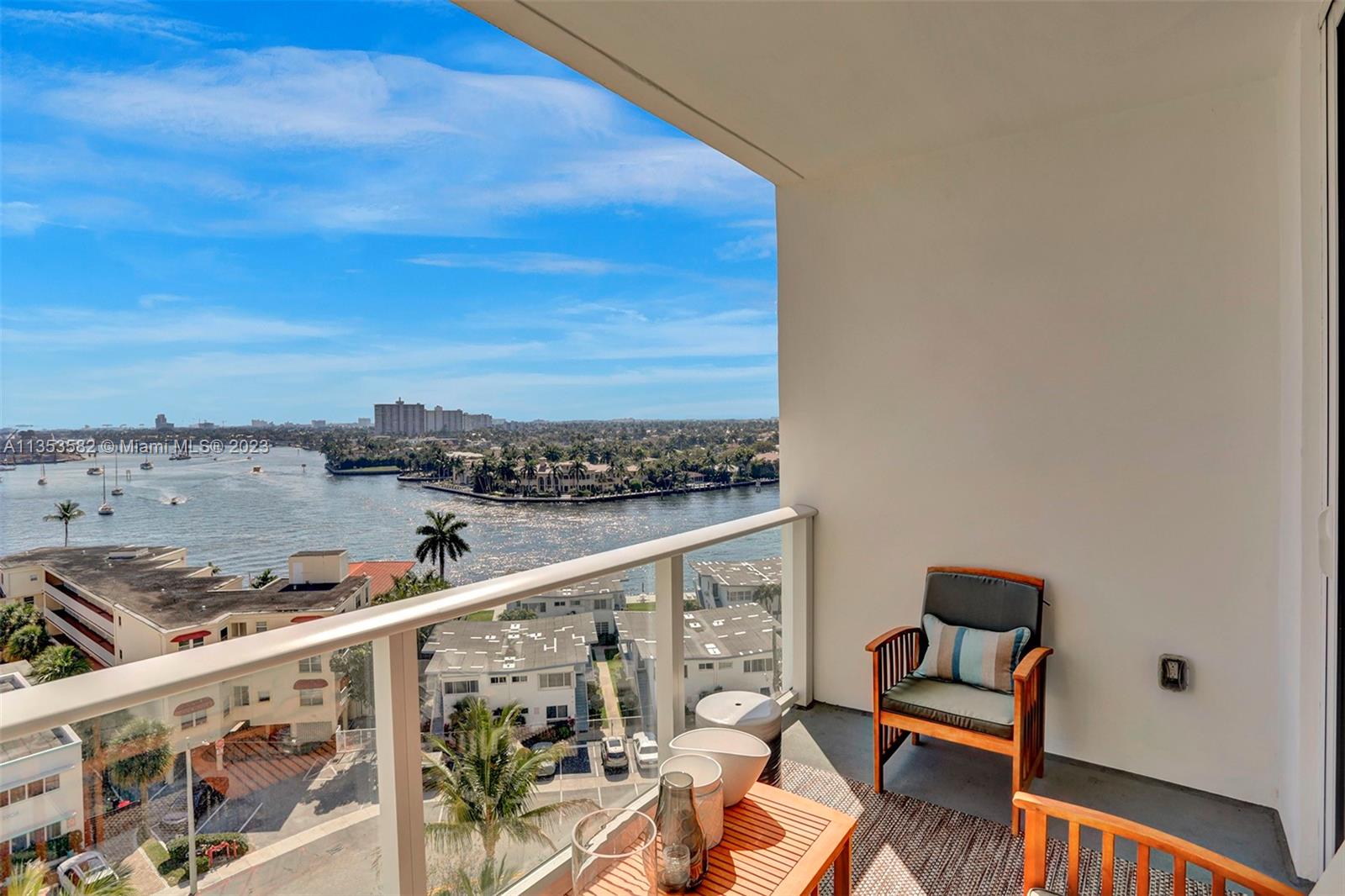 401 North Birch Road, Unit 903 Fort Lauderdale, FL 33304 - Photo 18 of 42 a view of balcony with furniture
