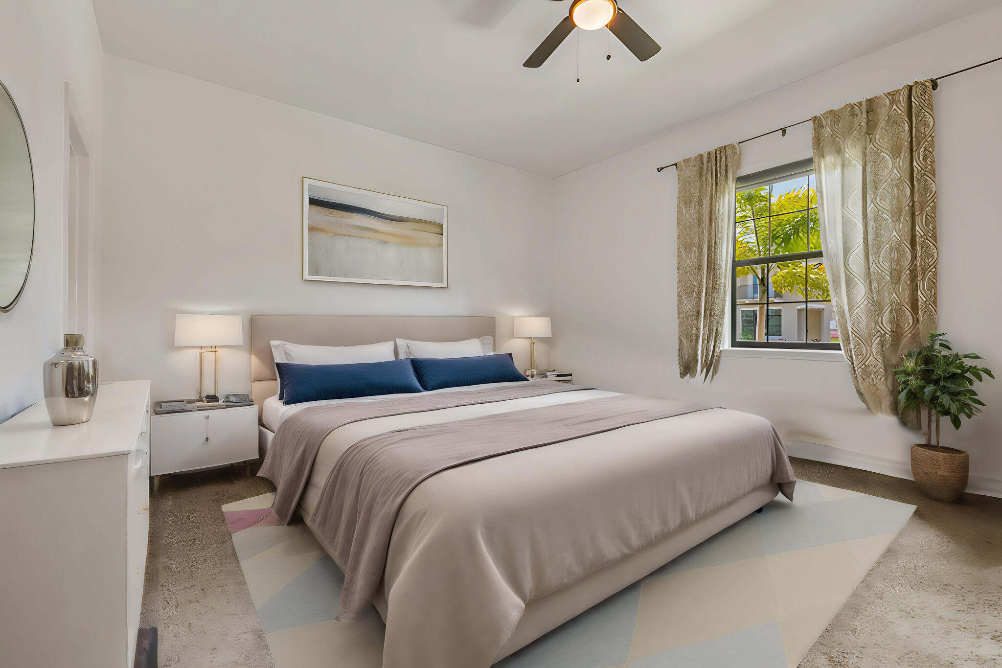 2342 Addison Drive Melbourne, FL 32940 - Photo 11 of 69 a bedroom with bed and a chandelier