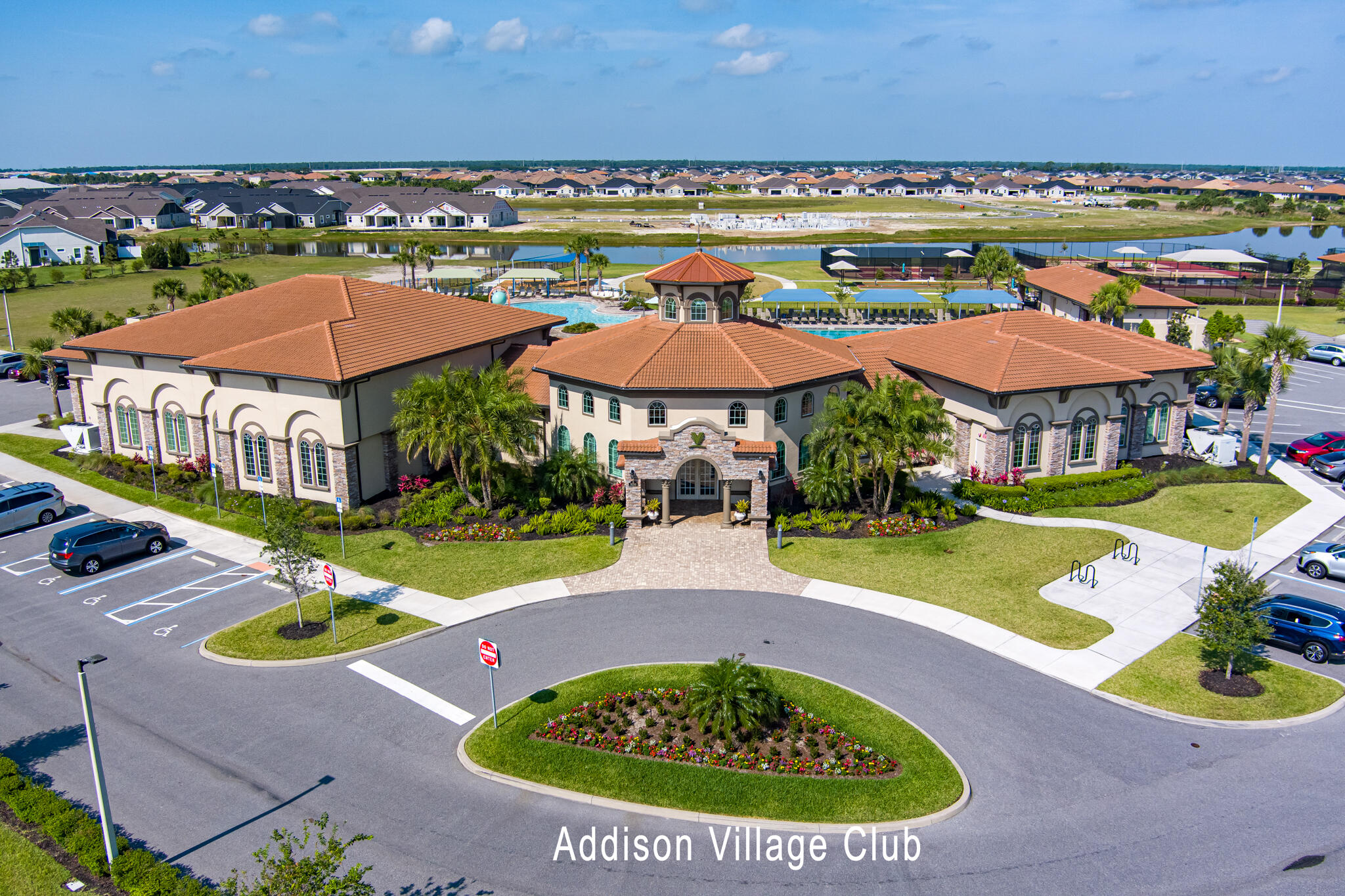 2342 Addison Drive Melbourne, FL 32940 - Photo 60 of 69 an aerial view of a swimming pool with outdoor seating and yard