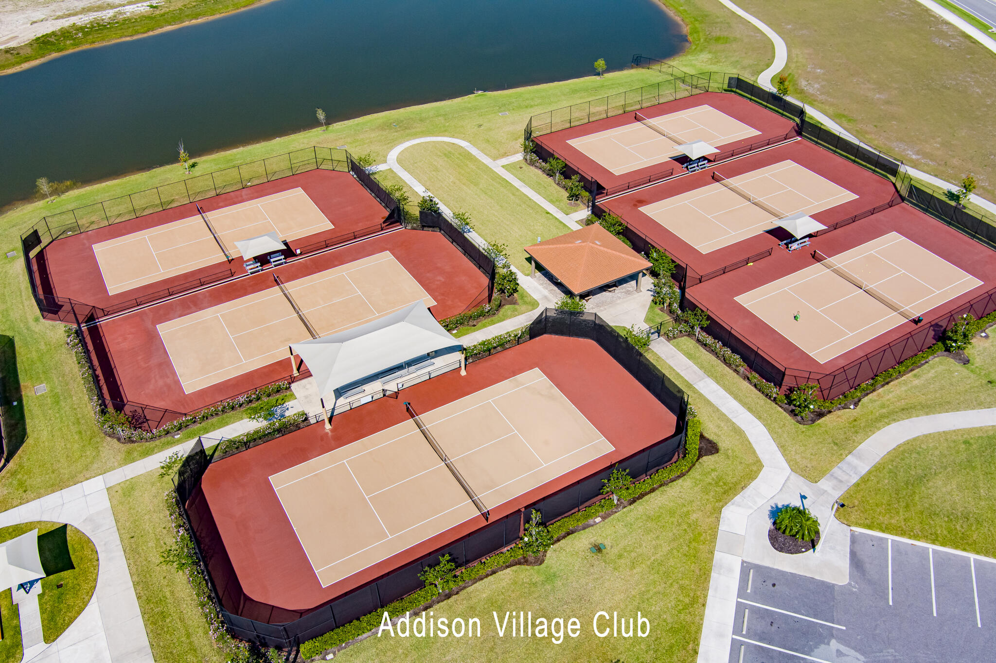 2342 Addison Drive Melbourne, FL 32940 - Photo 68 of 69 an aerial view of a pool patio outdoor seating and outdoor kitchen