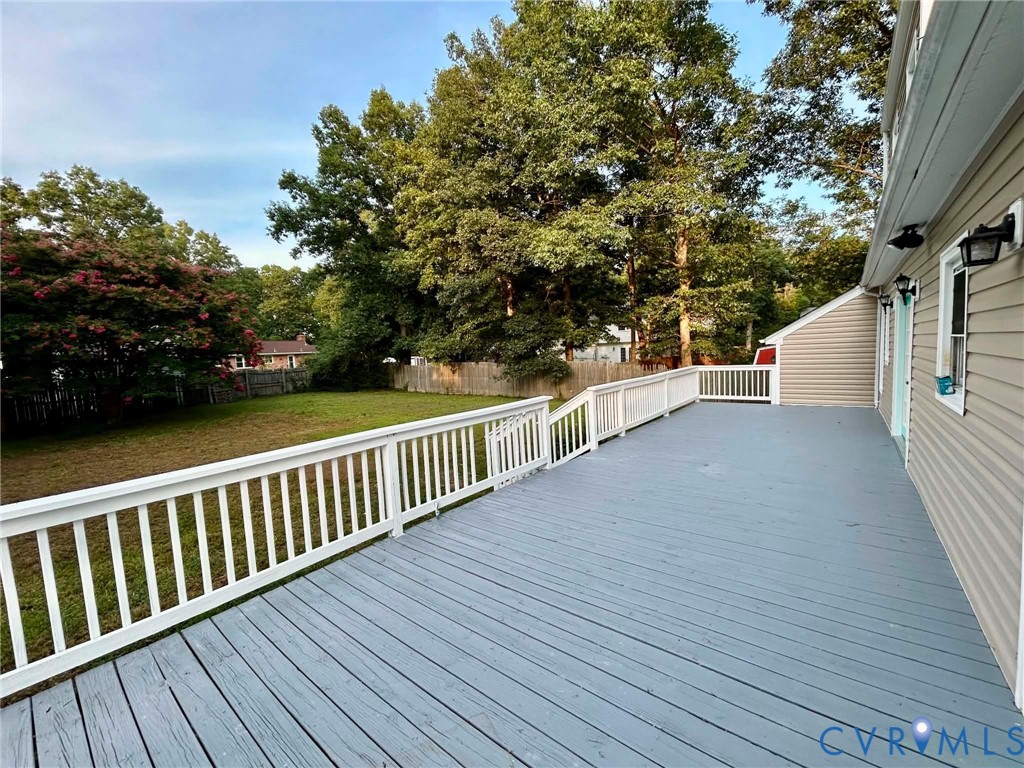 7110 Manning Road Chesterfield, VA 23832 - Photo 48 of 50 Expansive wooden deck with painted grey flooring a