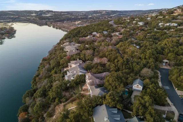 a view of lake and mountain