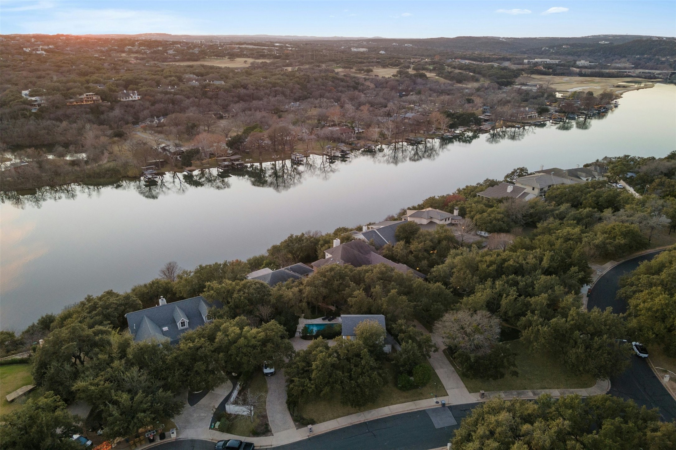 5606 Craggy Point Austin, TX 78731 - Photo 38 of 39 a view of lake and mountain