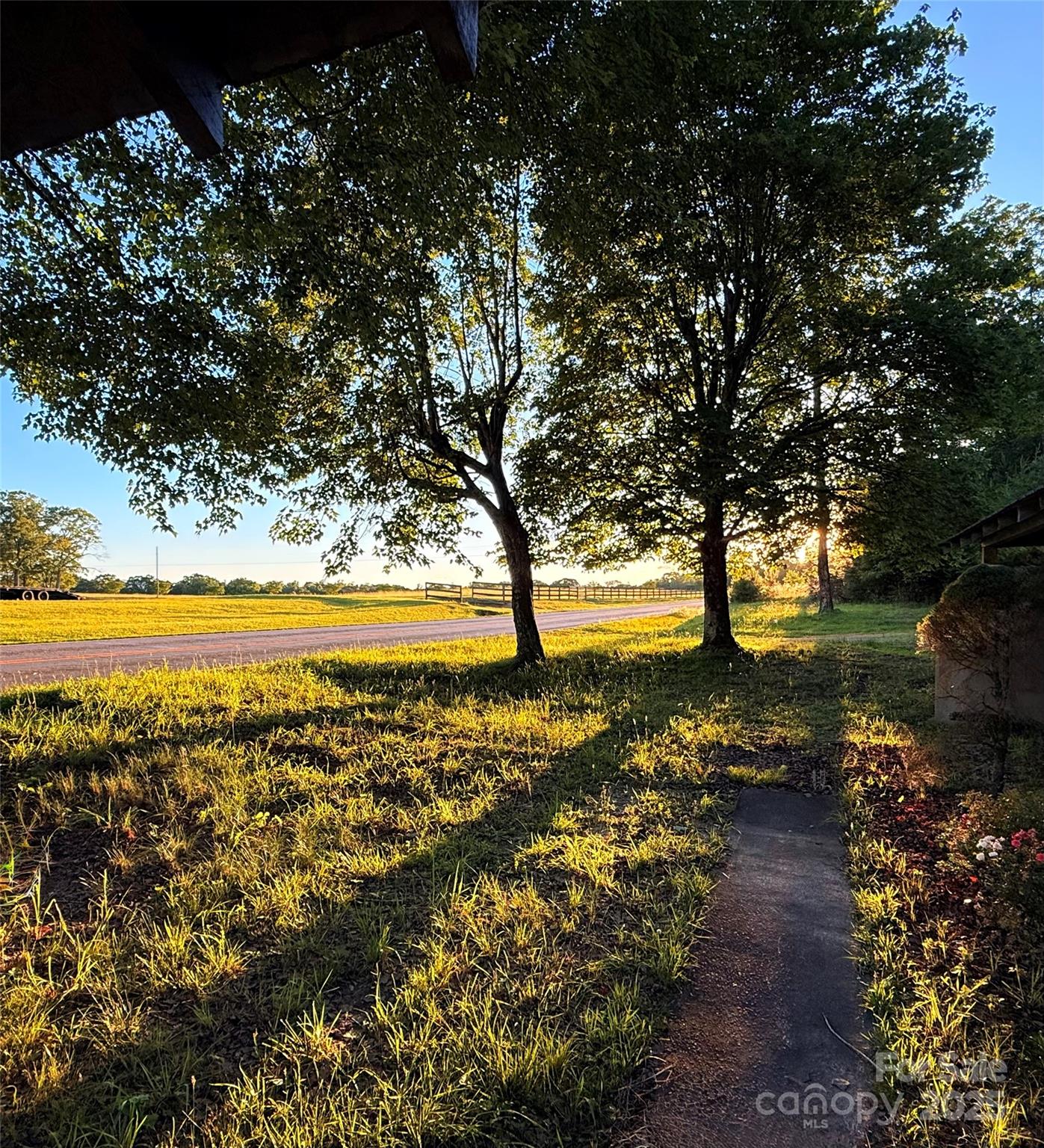 a view of a lake with outdoor space