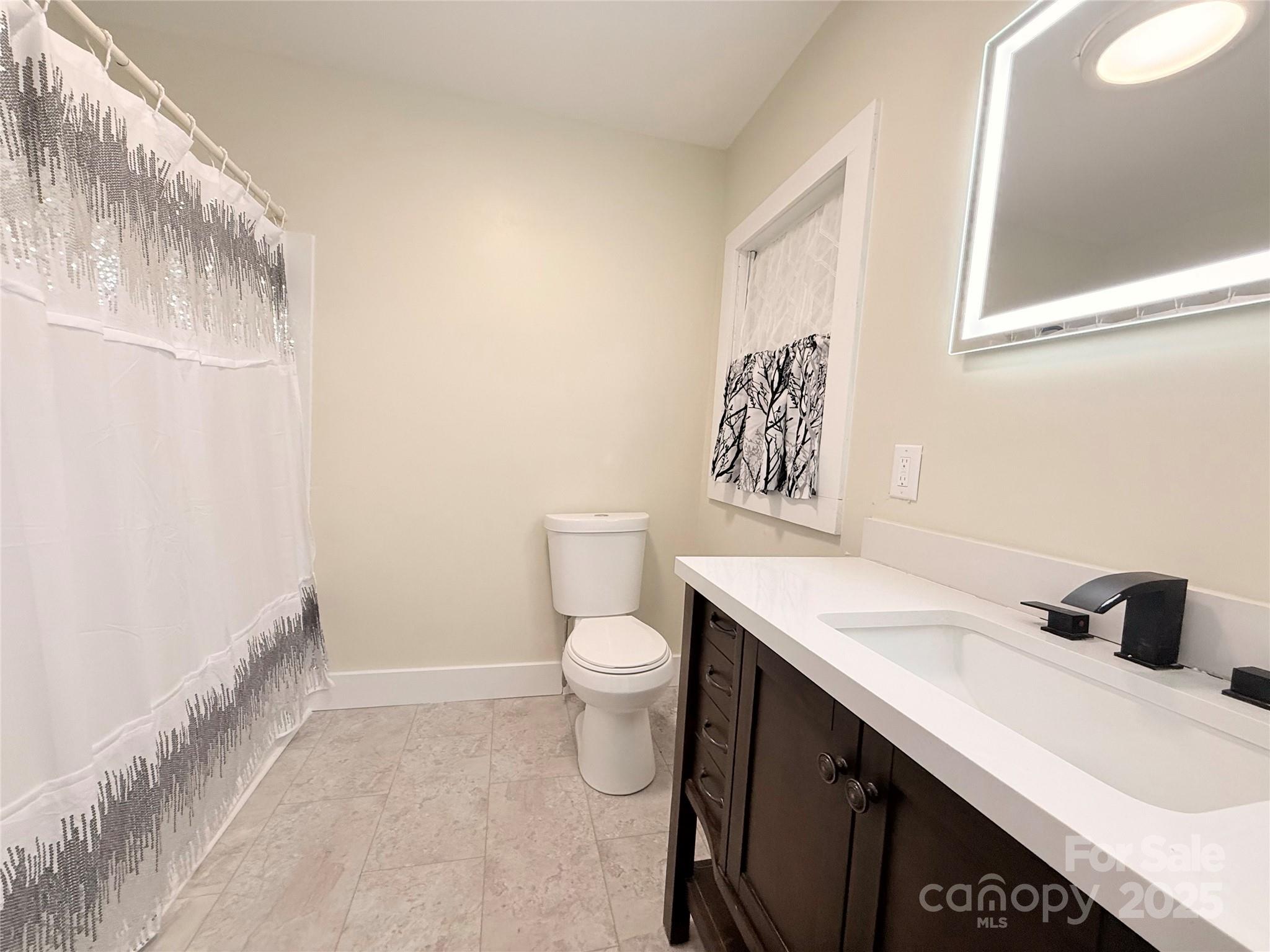 3465 Peniel Road Tryon, NC 28782 - Photo 12 of 21 a bathroom with a sink a toilet and a mirror