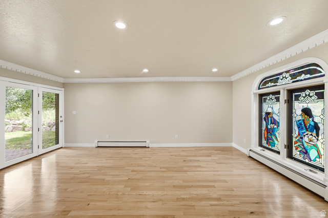 3535 Homestead Road Park City, UT 84098 - Photo 23 of 81 Spacious room featuring light wood-finish flooring, recessed lighting, and ornate crown molding