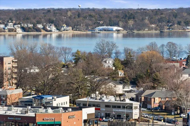 a view of a lake with houses