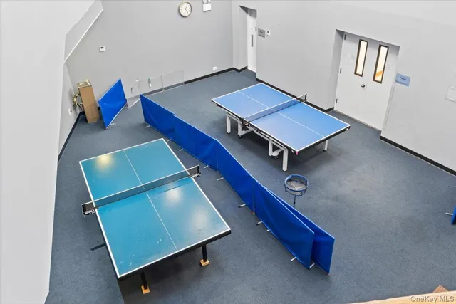 a room with pool table